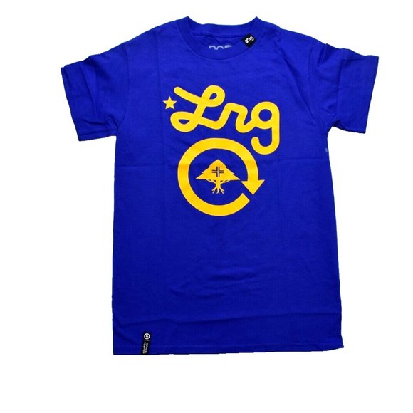 LRG Lifted Research Group Mens Cycle Logo Blue Shirt New Small - Picture 1 of 5